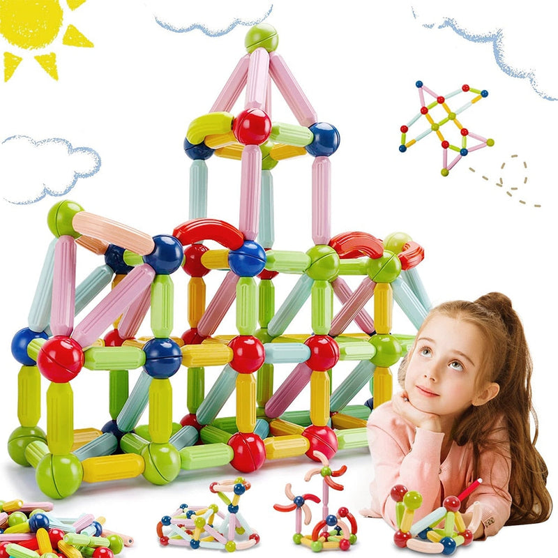 Blocos de Construção Magnéticos - Infantil - GM variedades