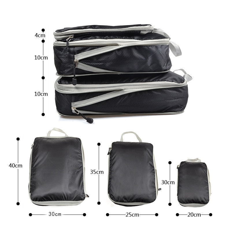 Conjunto de bolsas organizadoras para viagem - GM variedades